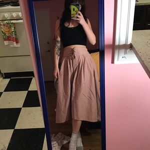 Blush Pink Long Midi Skirt